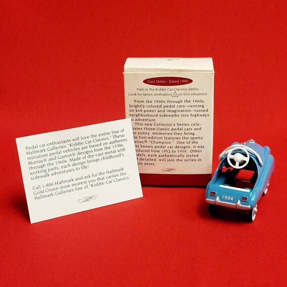 Hallmark Cast Metal Murray Champion Ornament Kiddie Car Classics 1994 - Picture 2 of 12